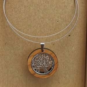 Κολιέ με Ξύλο Ελιάς & Δέντρο της Ζωής