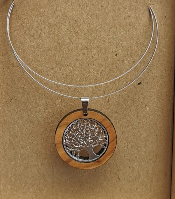 Κολιέ με Ξύλο Ελιάς & Δέντρο της Ζωής