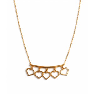 Κολιέ με Κρεμαστές Καρδιές – Χρυσό Minimal Κόσμημα