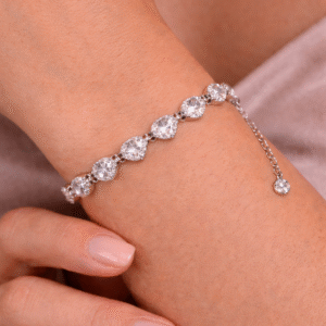 ChatGPT Image Jan 28, 2026, 02_37_24 PM Βραχιόλι με Δάκρυ Κρυστάλλινες Πέτρες από Ανοξείδωτο Ατσάλι – Ασημί