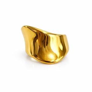 IMG-3b51d947d20e06ac14c1391b1a2f14d8-V Minimal Κυματιστό Δαχτυλίδι σε Χρυσό Χρώμα με Νούμερα – Modern Statement Ring