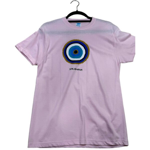 Untitled(62) Ροζ T-Shirt Salamina με Μάτι – Ελληνικό Καλοκαιρινό Σχέδιο
