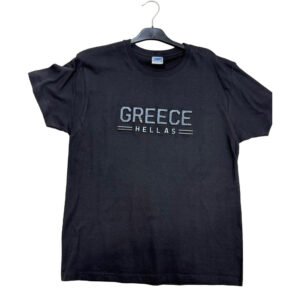Μπλουζάκι T-Shirt Ελλάδας “Greece – Hellas” Μαύρο | Ανδρικό