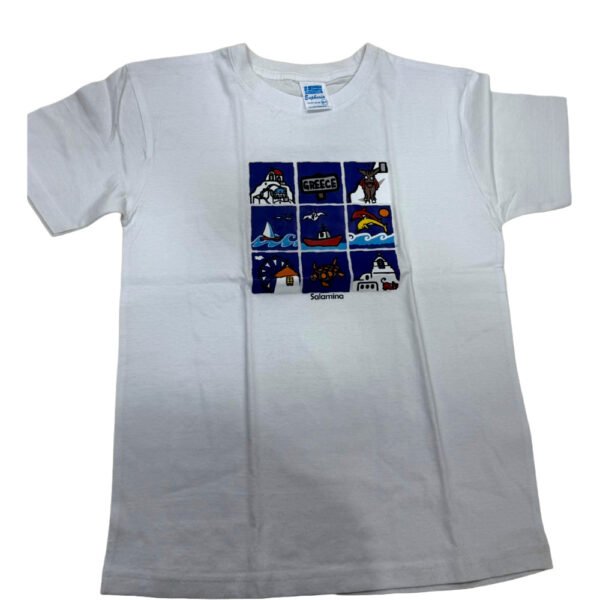 T-Shirt Greece – Salamina με Πολύχρωμα Σχέδια