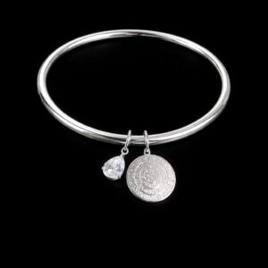 viber_image_2026-01-26_14-47-07-741 Ασημενια βεργα απο ανοξειδωτο ατσαλι με charms το δισκο της Φαιστου κ στρας. Δυναμικη πολυτελεια.