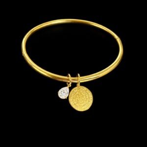 viber_image_2026-01-26_14-47-07-966 Χρυσο βραχιολι απο ανοξειδωτο ατσαλι με charms τον δισκο της Φαιστου κ στρας. Πολυτελεια κ κομψοτητα.