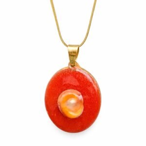 Χειροποίητο κολιέ με Μάτι της Παναγίας.