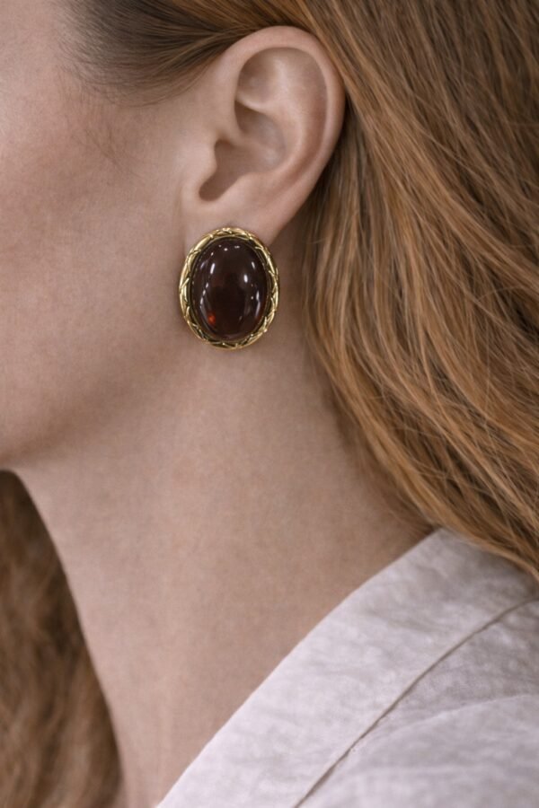 Ατσάλινα σκουλαρίκια σε οβάλ σχήμα