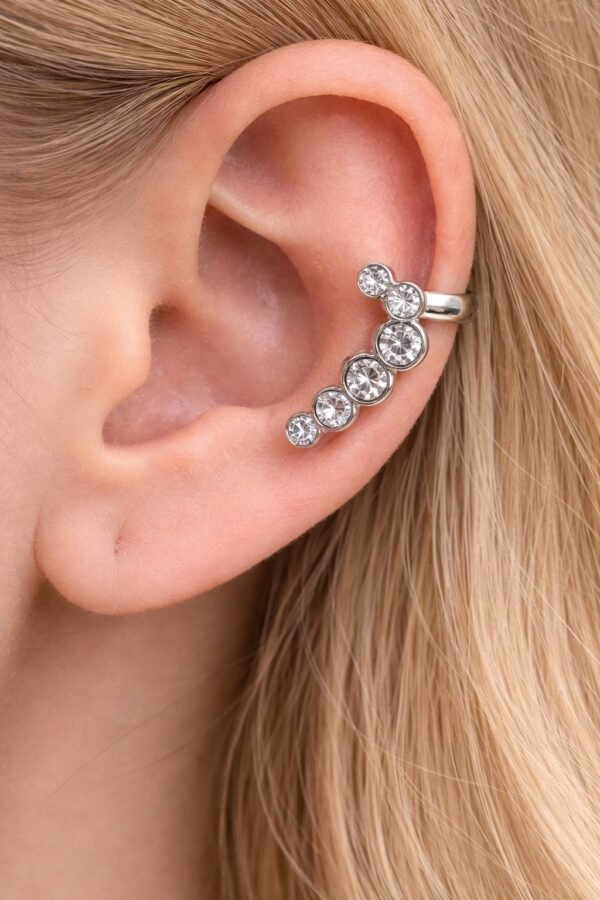 Ear cuff με λαμπερά κρύσταλλα