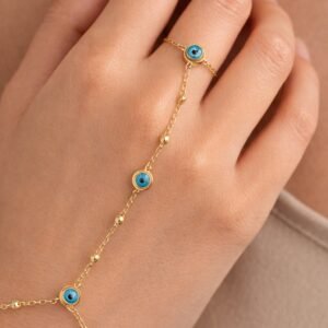 Κομψό βραχιόλι με δαχτυλίδι (hand chain)