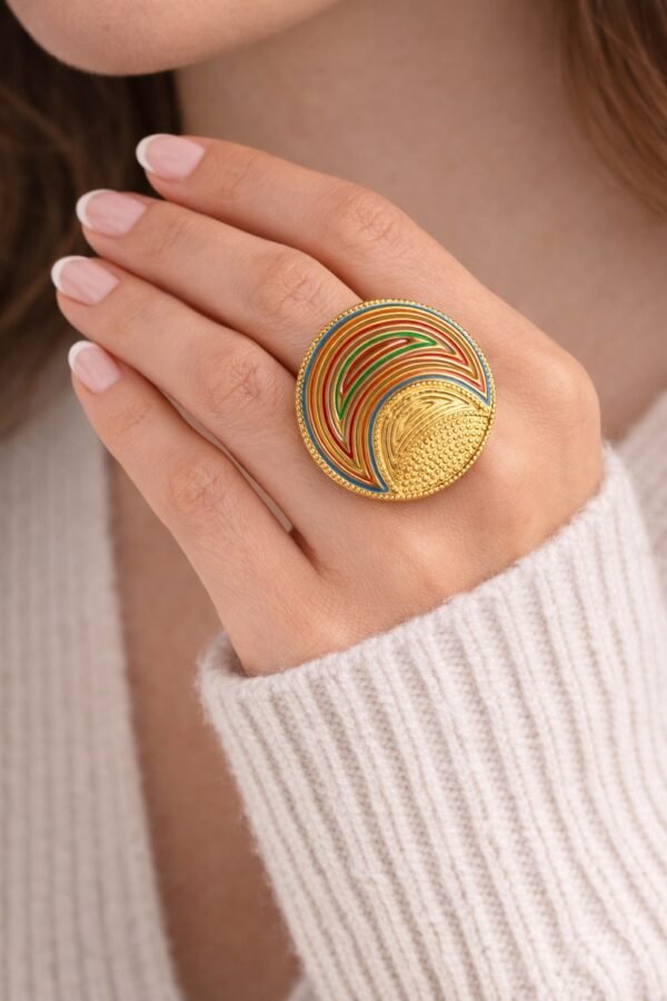 Χρυσό ανοιγόμενο δαχτυλίδι.