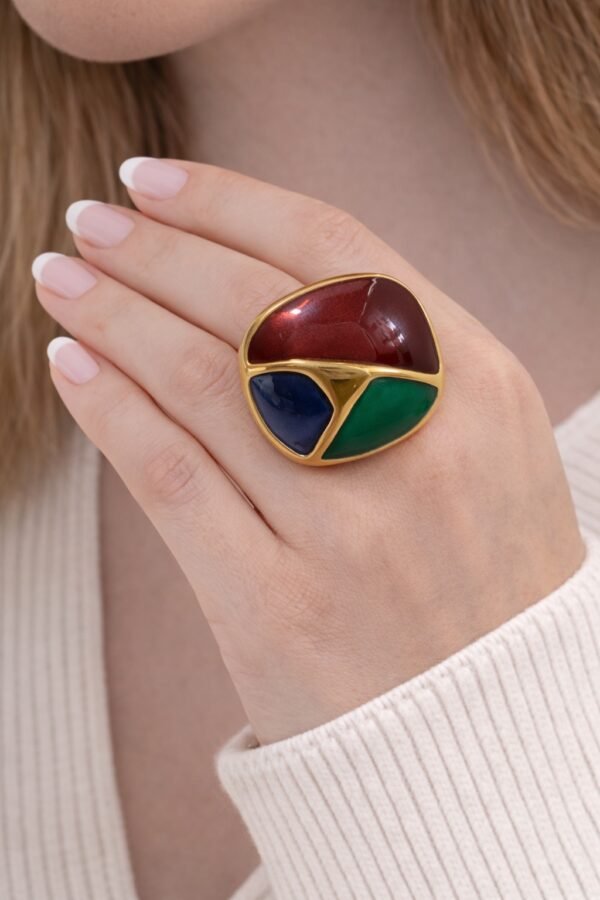 Δαχτυλίδι Πολύχρωμο – Γεωμετρικό Σχέδιο