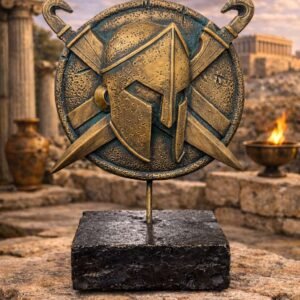 Σπαρτιατική Ασπίδα με Κράνος & Ξίφη – Αρχαία Ελλάδα.