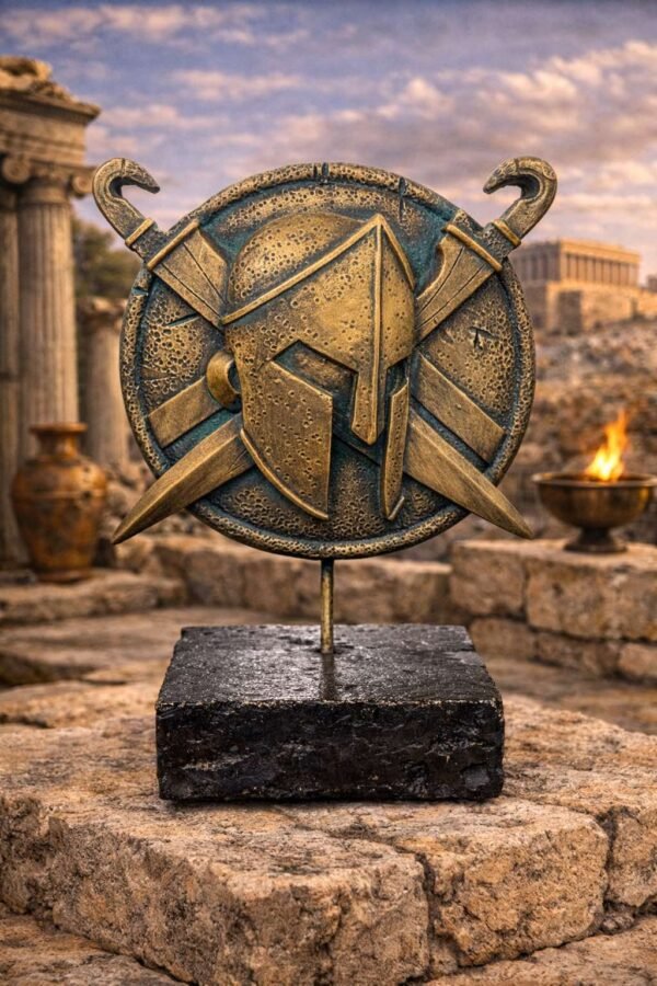 viber_image_2026-01-29_17-25-39-383 Σπαρτιατική Ασπίδα με Κράνος & Ξίφη – Αρχαία Ελλάδα.
