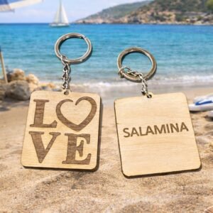 Ξύλινο μπρελόκ με καλοκαιρινό χαρακτήρα