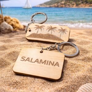 Ξύλινο μπρελόκ εμπνευσμένο από το καλοκαίρι.