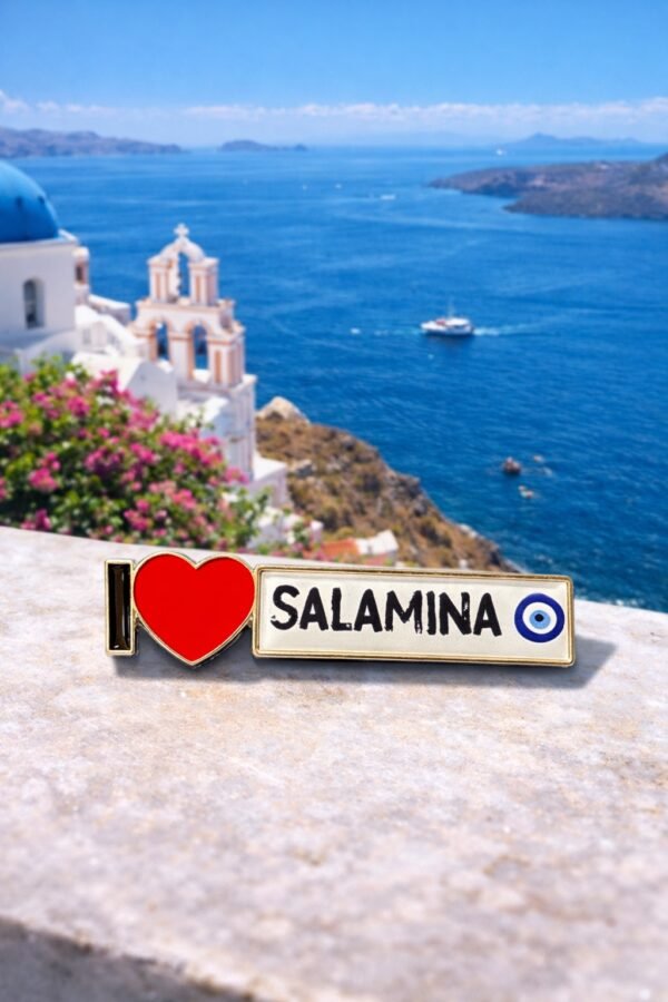 Μεταλλικό μαγνητάκι με σμάλτο.