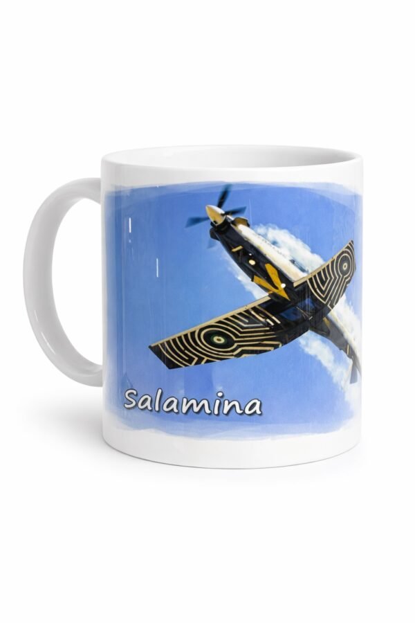 ☕ Κούπα «Salamina – Αεροπλάνο στον Ουρανό»