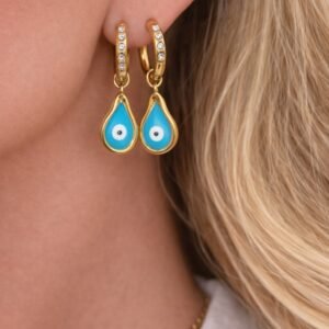 Σκουλαρίκια από ανοξείδωτο ατσάλι σε χρυσό τόνο