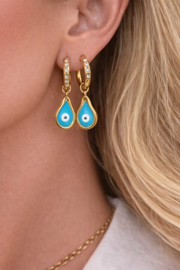 Σκουλαρίκια από ανοξείδωτο ατσάλι σε χρυσό τόνο