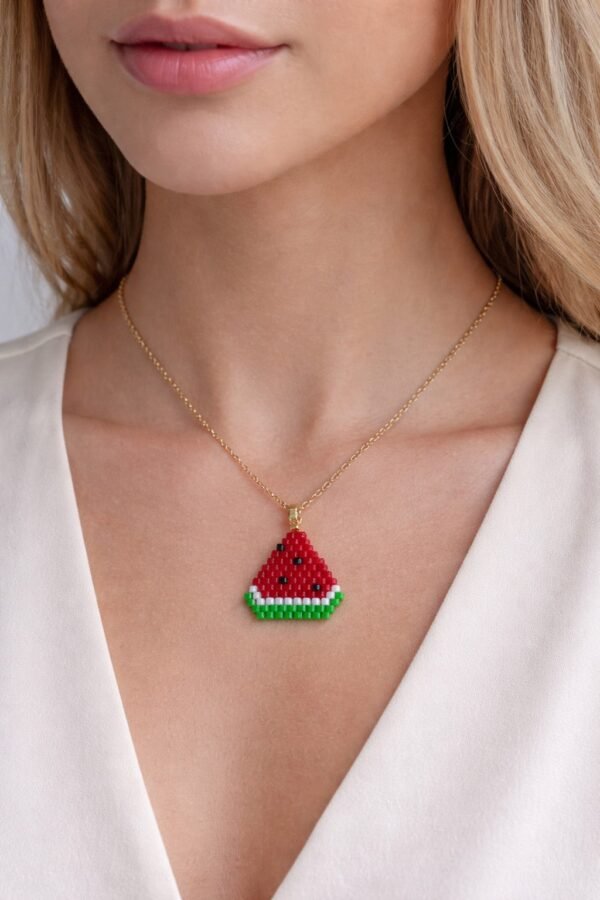 Χειροποίητο Κολιέ Καρπούζι.