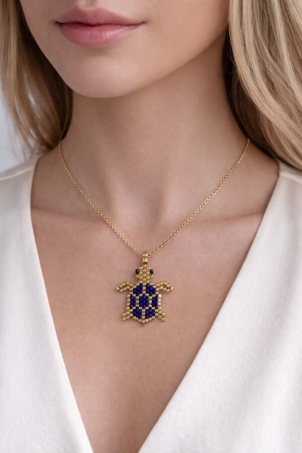 Χειροποίητο Κολιέ χελωνα.