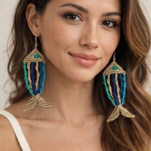 Χειροποίητα σκουλαρίκια εμπνευσμένα από το ελληνικό καλοκαίρι.