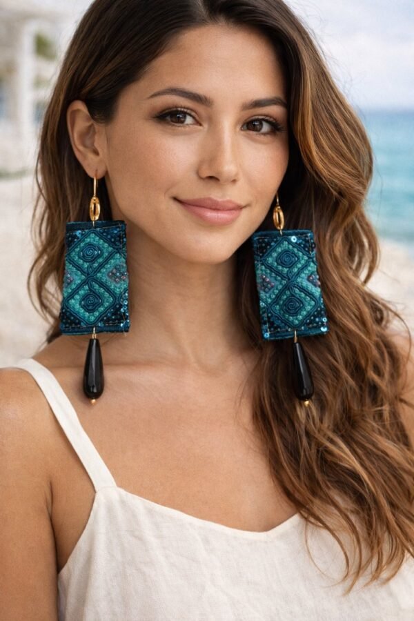 Χειροποίητα σκουλαρίκια εμπνευσμένα απο το φως του Αιγαίου.