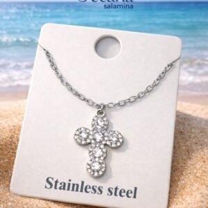 Κομψό κολιέ με σταυρό.