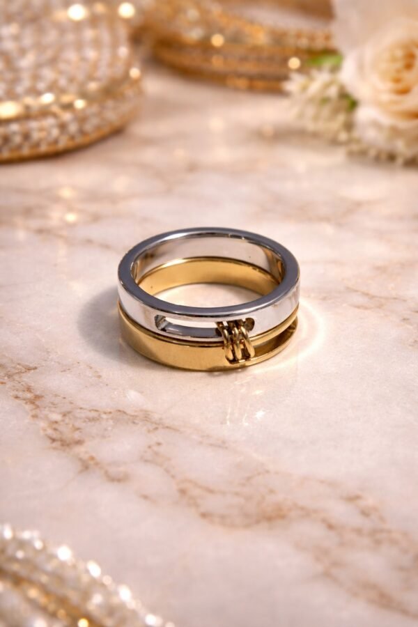 Δαχτυλίδι δίχρωμο.