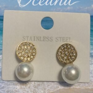 Σκουλαρίκια από ανοξείδωτο ατσάλι σε χρυσό τόνο.