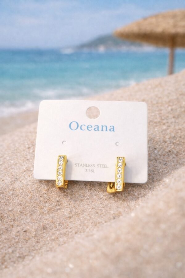 Σκουλαρίκια κρίκοι τετράγωνοι.