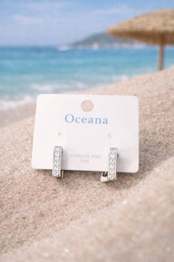 Σκουλαρίκια κρίκοι τετράγωνοι.