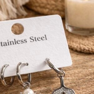 Σκουλαρίκια από Ανοξείδωτο Ατσάλι – Ασημί