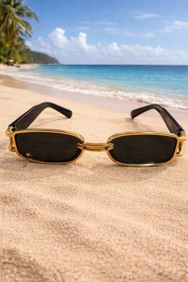 Unisex Γυαλιά Ηλίου με Χρυσό Σκελετό