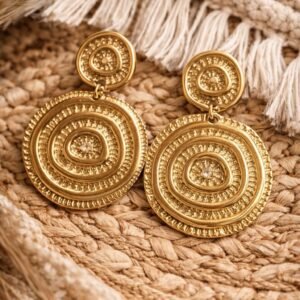 Σκουλαρίκια από Ατσάλι σε Χρυσό Χρώμα