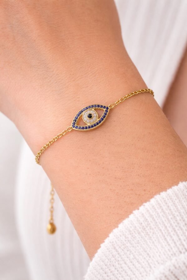 Βραχιόλι σε χρυσή απόχρωση με διακριτικό στοιχείο μάτι