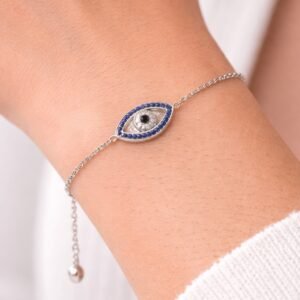 Βραχιόλι σε ασημί απόχρωση με εντυπωσιακό σχέδιο μάτι