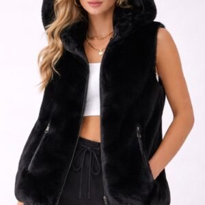 Γυναικείο γιλέκο από απαλή οικολογική γούνα