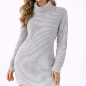 Κομψό πλεκτό μπλουζοφόρεμα