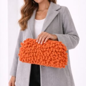 Τσάντα χειρός σε έντονη πορτοκαλί απόχρωση